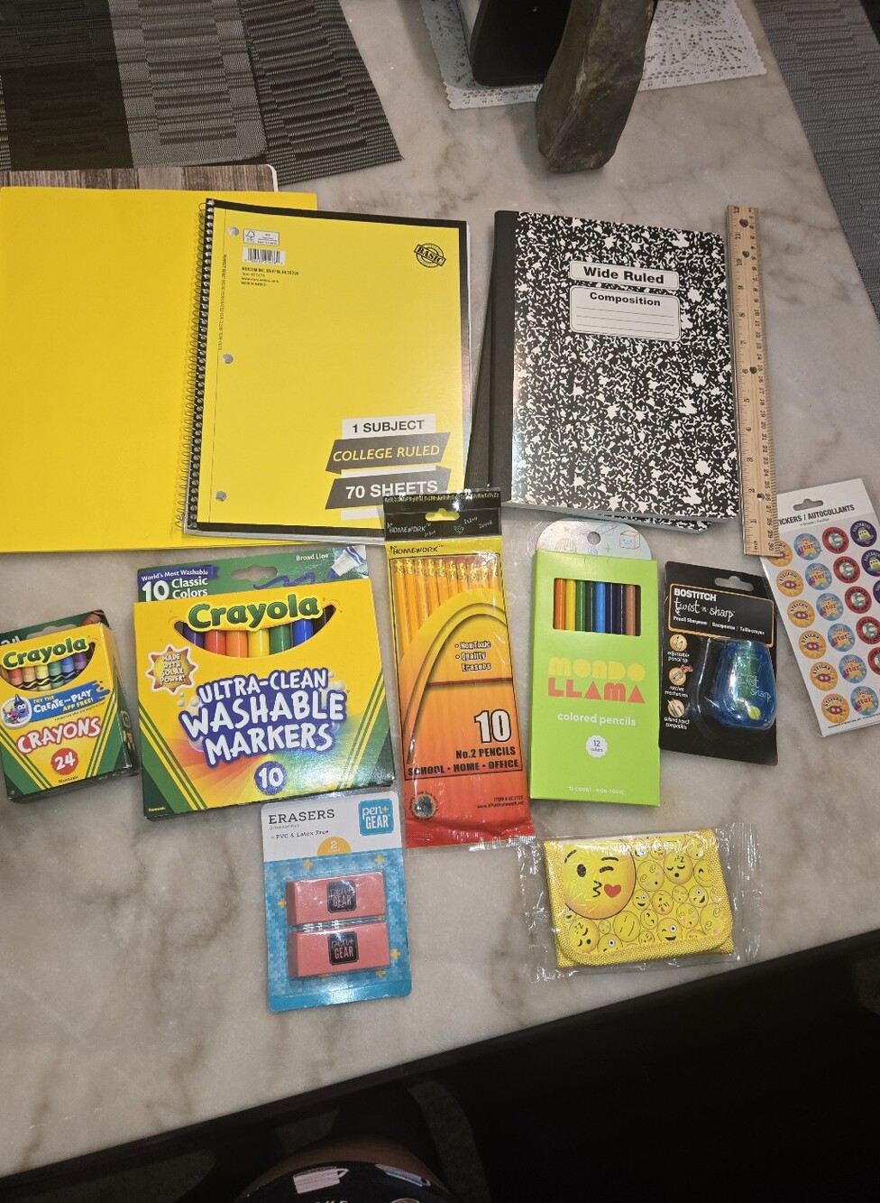 Nike Fruit Print Backpack & Pencil Case Set w/ Supplies - Picture 11 of 12
